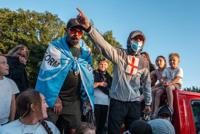 Why are protesters targeting a hotel in Essex?