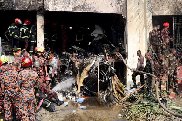 At least 19 people dead after Bangladesh air force plane crashes into school