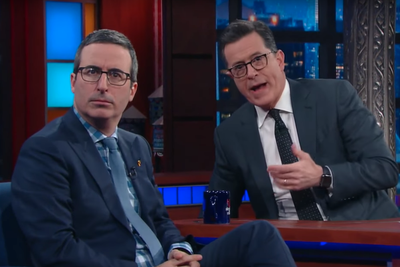 John Oliver mourns ‘incredibly sad’ cancellation of Stephen Colbert’s The Late Show