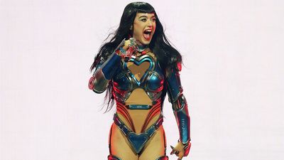 She made it to space and back without incident, but Katy Perry just narrowly avoided a crash landing while riding a flying mechanical butterfly