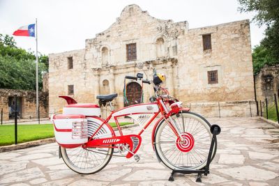 Pee-wee's bike is at the Alamo, but not where you think