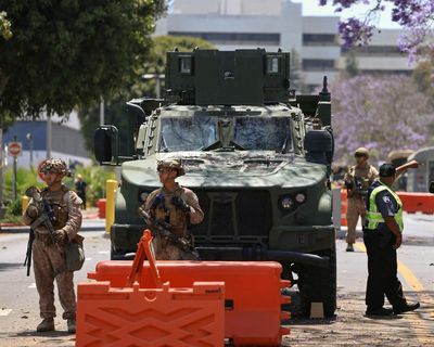 Trump news at a glance: immigration agents to ‘flood’ US sanctuary cities as marines withdraw from LA