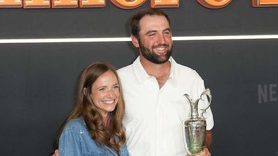 Scottie Scheffler Brought the Claret Jug to the Premiere of 'Happy Gilmore 2'