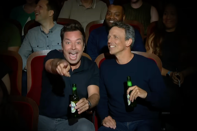Late night hosts unite to support Stephen Colbert with Coldplay kiss cam spoof after cancellation
