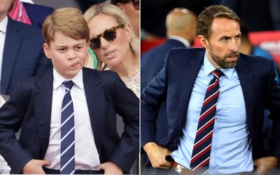 Win for Palace! Pictures of Prince George looking like football manager have royal fans in stitches