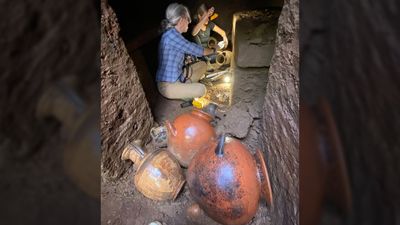 Pristine Etruscan tomb discovered in Italy contains more than 100 untouched artifacts