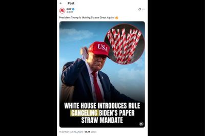 GOP mocked for posting about Trump’s paper straw policies amid Epstein fallout