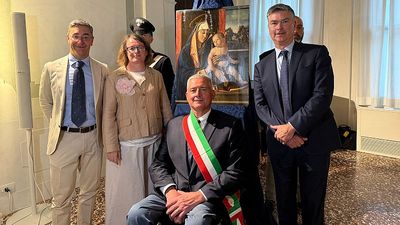 Stolen 'Madonna and Child' Renaissance painting returns to Italy after 52 years