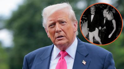 ‘You’ve got to be kidding me’: Pictures show Epstein attended Trump’s wedding but president brands it ‘fake news’