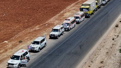 Second aid convoy heads to Suwayda after clashes between Bedouins and Druze