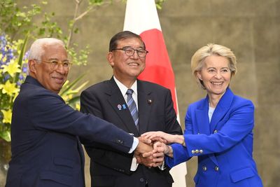 EU and Japan agree to work together to promote free trade and economic security