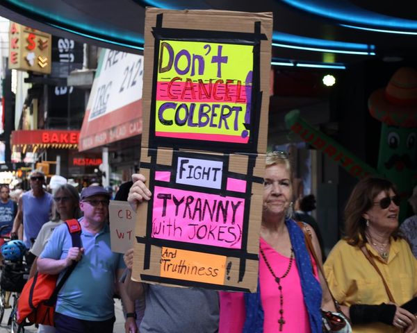 ‘Save Colbert’ rally in New York City touts petition signed by 250,000 people