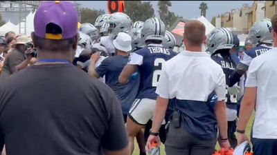 Dallas Cowboys Training Camp Scuffle Leaves Coach Brian Schottenheimer Heated