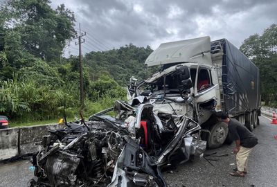 Truck pileup kills 3, injures 23 in Kanchanaburi