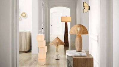 Gwyneth Paltrow's interior designer Brigette Romanek just dropped a new line of lighting that's the epitome of livable luxury – think rattan meets marble