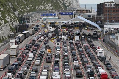 Queues of lorries and holidaymakers at Port of Dover