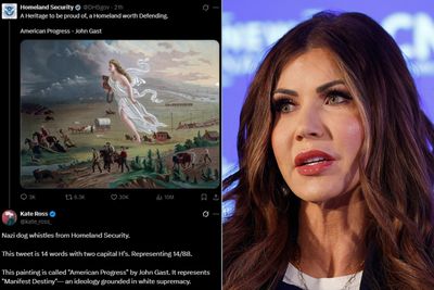 Trump Admin Called Out for Mirroring 'Known White Supremacist' Messaging With 'Disgusting' Image of Colonization