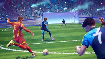 Rematch's first big patch makes being a goalkeeper even more terrifying, because improved hit detection means I'm being mobbed on every goal kick