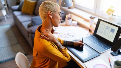 I've been doing this stretch at my desk for the past six months and it's practically eradicated my shoulder pain