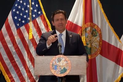 Watch: Ron DeSantis’s Hulk Hogan tribute interrupted by ‘Alligator Alcatraz’ heckler