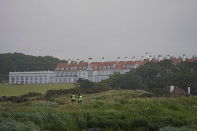 Seeing yellow: Massive police presence highly visible ahead of Trump's visit to Scotland