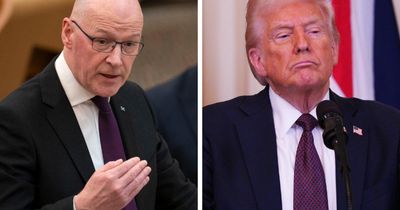 Donald Trump calls John Swinney a 'good man' as he departs for Scotland