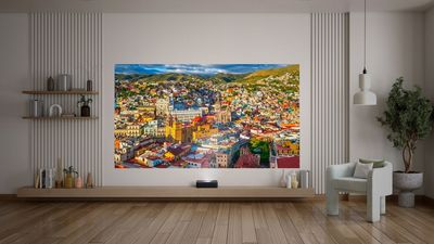 You can now buy a mind-blowingly small UST triple-laser projector in the US – huge, colorful images from a tiny box that sits right next to the wall