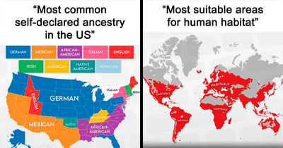 50 Fun And Surprisingly Insightful Maps Shared By ‘Amazing Maps’