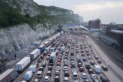Large queues of holidaymakers and lorries at Port of Dover