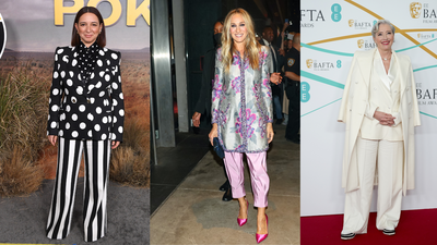 Chic strides: Celebrities looking glam on the red carpet in trousers