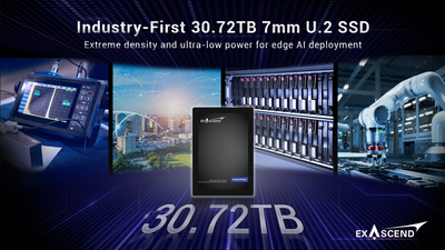 Plucky rival to Kioxia and Samsung unveils thinnest large capacity SSD ever: Exascend 30.72TB SSD is 7mm thick and has a one DWPD endurance