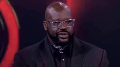 See The Hilarious Moment A Tiny CBS Employee Had To Mic Up Shaq