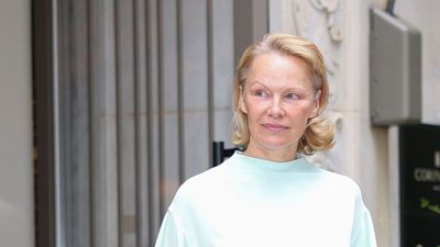 Pamela Anderson just added one of Kate Middleton's favourite bags to her mermaid-inspired aqua ensemble