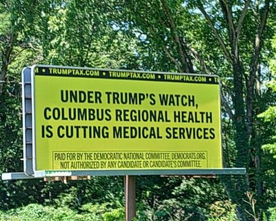 Democrats use new tactic to highlight Trump’s gutting of Medicaid: billboards in the rural US