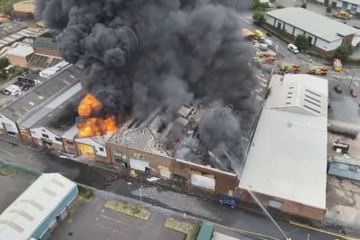 Firefighters tackle ‘significant’ factory fire blaze as 20 tonnes of tyres go up in smoke