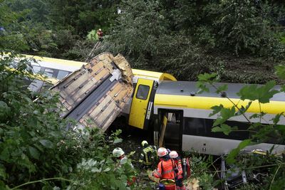 Several people injured after passenger train derails in southwestern Germany