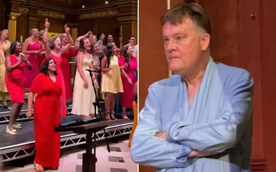 Angry bishop in dressing gown interrupts London church concert telling singers to stop their 'terrible racket'
