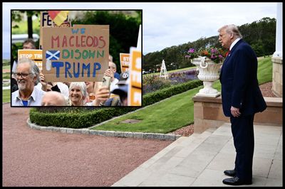 Trump's Distant Maternal Relatives Protest His Arrival in Edinburgh: 'We Disown Trump'