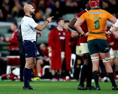 Calls for more respect for referees after Wallabies’ uproar in second Lions Test
