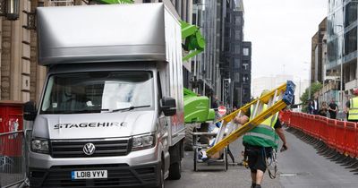 15 pictures as Glasgow streets being transformed for Spider-Man filming