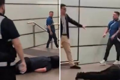 Tommy Robinson leaves UK after man left unconscious in London station assault