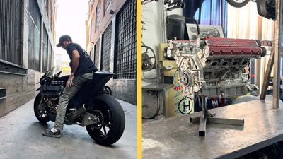 The Absolutely Mad Ferrari V8-Powered Motorcycle Is Finally Finished, Listen to It