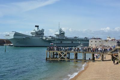 Navy flagship HMS Prince of Wales leaves Australia during eight-month deployment