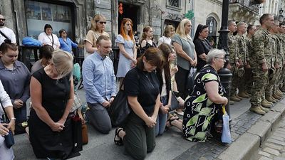 Ukraine marks Olenivka prison blast anniversary in Kyiv