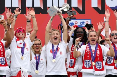 Lionesses ‘not done yet’, vows emotional Leah Williamson as England celebrate at Euros parade