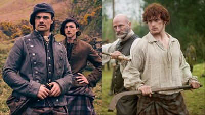 After Sam Heughan Shared One 'Horrible' Thing About Filming Outlander In A Kilt, The Prequel Stars Told Me What's 'Fantastic' About Them