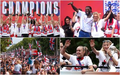 England's Lionesses joined by 65,000 fans for 'unbelievable' Euros victory parade
