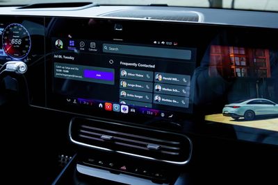 Mercedes-Benz’s new $50,000 luxury sedan lets your boss watch you drive during Microsoft Teams meetings.