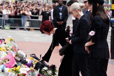 Sharon Osbourne lays flowers at Ozzy memorial ahead of husband’s funeral