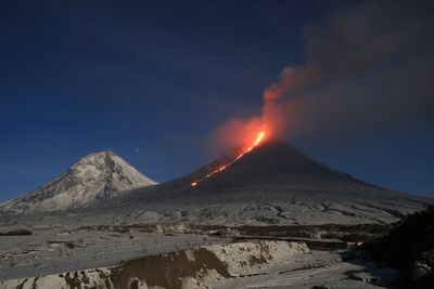 Volcano in Russia’s far east erupts after huge Pacific earthquake